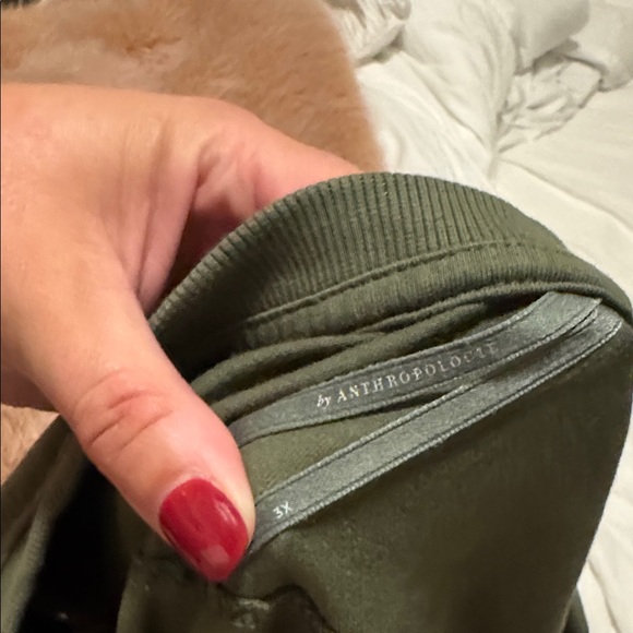 Anthropologie Green Floral Cutout Blouse - Picture 2 of 2